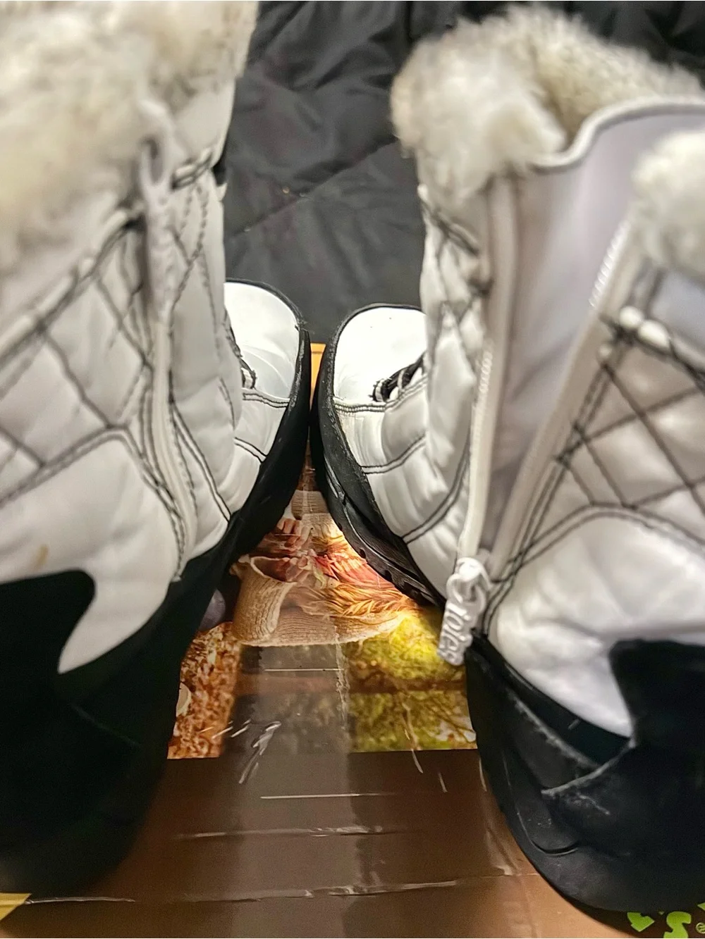 Women’s White Faux Fur Winter Snow Boots